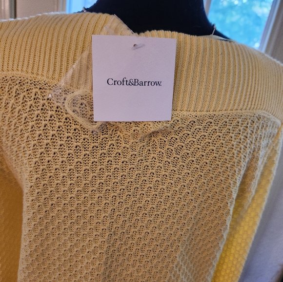 Buttery yellow light weight knit sweater - Picture 4 of 7